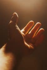 Hand raised in worship