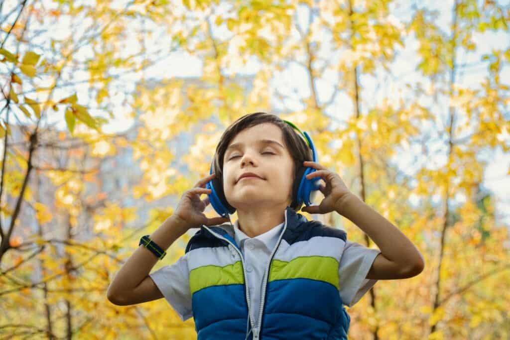 Boy Listening to Music